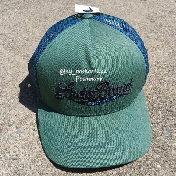 ๐๐จ๐๐๐ฌ๐๐๐ฅ๐๐ก๐ Born in America Green/Blue Trucker Cap - Picture 2 of 9